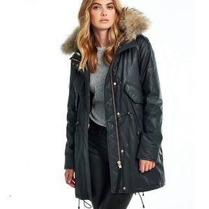 SAM. New York Tribeca fur lined parka. Size Small.